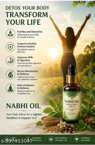 Weight Management and Body Detox Nabhi Oil (100% Ayurvedic)