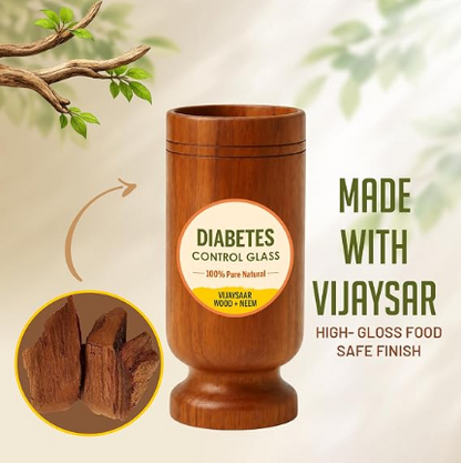 Wooden Neem Ayurvedic Glass for Diabetic Care