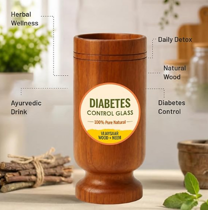 Wooden Neem Ayurvedic Glass for Diabetic Care
