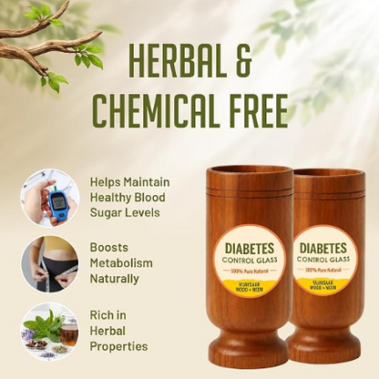 Wooden Neem Ayurvedic Glass for Diabetic Care